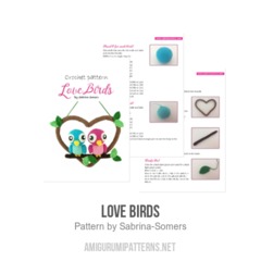 Love Birds amigurumi pattern by Sabrina Somers
