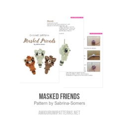 Masked Friends amigurumi pattern by Sabrina Somers