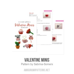 Valentine Minis amigurumi pattern by Sabrina Somers