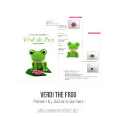 Verdi the Frog amigurumi pattern by Sabrina Somers