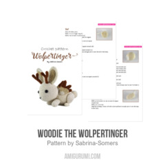 Woodie the Wolpertinger amigurumi pattern by Sabrina Somers