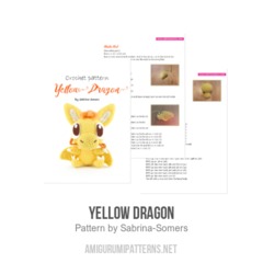 Yellow Dragon amigurumi pattern by Sabrina Somers