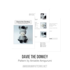 Davie the Donkey amigurumi pattern by Amiable Amigurumi