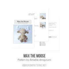Max the Moose amigurumi pattern by Amiable Amigurumi
