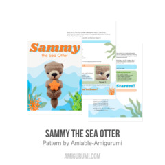 Sammy the Sea Otter amigurumi pattern by Amiable Amigurumi