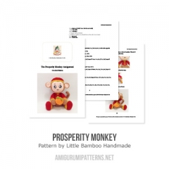 Prosperity Monkey amigurumi pattern by Little Bamboo Handmade