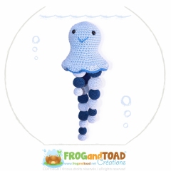 Azur the Jellyfish Babies and Sun amigurumi by FROGandTOAD Creations