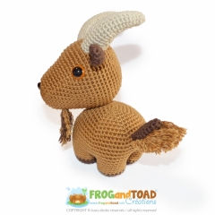 Auguste the Capricorn Goat amigurumi pattern by FROGandTOAD Creations
