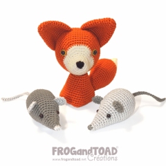Fox & Mice - Vixen Mouse amigurumi by FROGandTOAD Creations