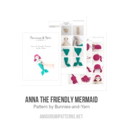Anna the Friendly Mermaid amigurumi pattern by Bunnies and Yarn