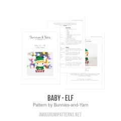 Baby - Elf amigurumi pattern by Bunnies and Yarn
