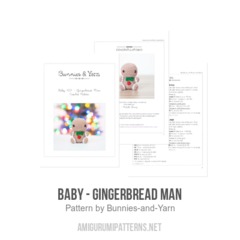 Baby - Gingerbread Man amigurumi pattern by Bunnies and Yarn