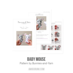 Baby Mouse amigurumi pattern by Bunnies and Yarn