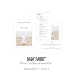 Baby Rabbit amigurumi pattern by Bunnies and Yarn