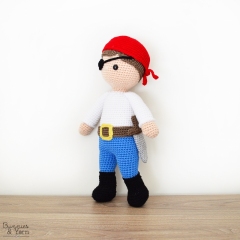 Ben the Friendly Pirate amigurumi pattern by Bunnies and Yarn