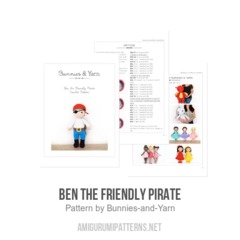 Ben the Friendly Pirate amigurumi pattern by Bunnies and Yarn