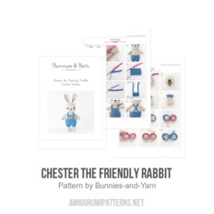 Chester the Friendly Rabbit amigurumi pattern by Bunnies and Yarn