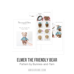 Elmer the Friendly Bear amigurumi pattern by Bunnies and Yarn