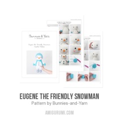 Eugene the Friendly Snowman amigurumi pattern by Bunnies and Yarn