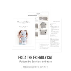 Frida the Friendly Cat amigurumi pattern by Bunnies and Yarn
