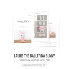 Laurie the Ballerina Bunny amigurumi pattern by Bunnies and Yarn