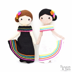 Maria and Lucia amigurumi pattern by Bunnies and Yarn