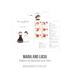 Maria and Lucia amigurumi pattern by Bunnies and Yarn