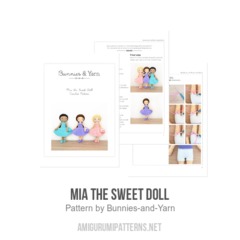 Mia the Sweet Doll amigurumi pattern by Bunnies and Yarn