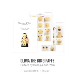 Olivia the Big Giraffe amigurumi pattern by Bunnies and Yarn