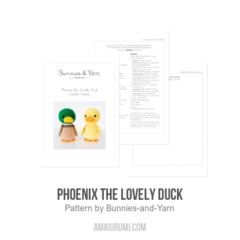 Phoenix the Lovely Duck amigurumi pattern by Bunnies and Yarn