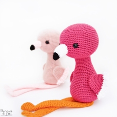 Ramona the Friendly Flamingo amigurumi pattern by Bunnies and Yarn