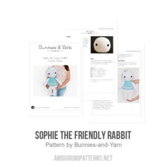 Sophie the Friendly Rabbit amigurumi pattern by Bunnies and Yarn