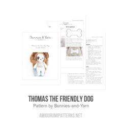 Thomas the Friendly Dog amigurumi pattern by Bunnies and Yarn