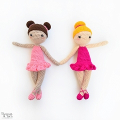 Tracey the Ballerina Doll amigurumi pattern by Bunnies and Yarn