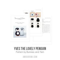 Yves the Lovely Penguin amigurumi pattern by Bunnies and Yarn