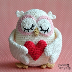 Valentine's Owl amigurumi by VendulkaM