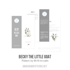 Becky the little goat amigurumi pattern by Mi fil mi calin
