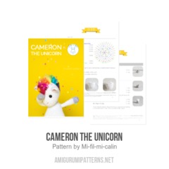 Cameron the unicorn amigurumi pattern by Mi fil mi calin