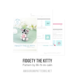 Fidgety the kitty amigurumi pattern by Mi fil mi calin