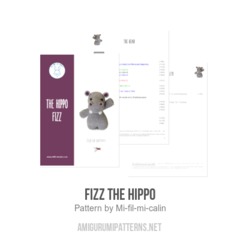 Fizz the hippo amigurumi pattern by Mi fil mi calin