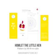 Homlet the little hen amigurumi pattern by Mi fil mi calin