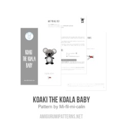 Koaki the koala baby amigurumi pattern by Mi fil mi calin