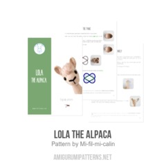 Lola the alpaca amigurumi pattern by Mi fil mi calin