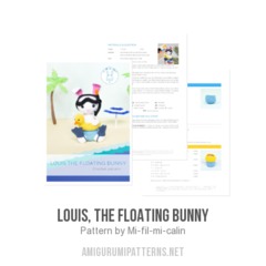 Louis, the floating bunny amigurumi pattern by Mi fil mi calin