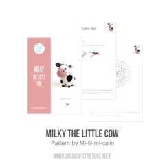 Milky the little cow amigurumi pattern by Mi fil mi calin