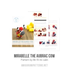 Mirabelle the Aubrac cow amigurumi pattern by Mi fil mi calin