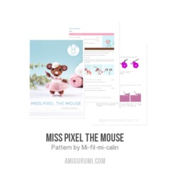 Miss Pixel the mouse amigurumi pattern by Mi fil mi calin