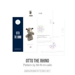 Otto the Rhino amigurumi pattern by Mi fil mi calin