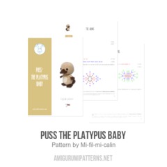 Puss the platypus baby amigurumi pattern by Mi fil mi calin