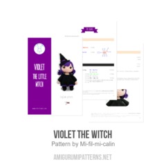 Violet the witch amigurumi pattern by Mi fil mi calin